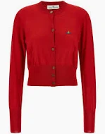 Áo cardigan cashmere Khaite nữ đỏ